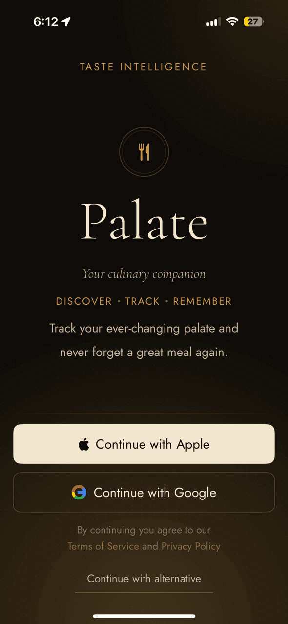 Your palate has a profile. Palate learns it.